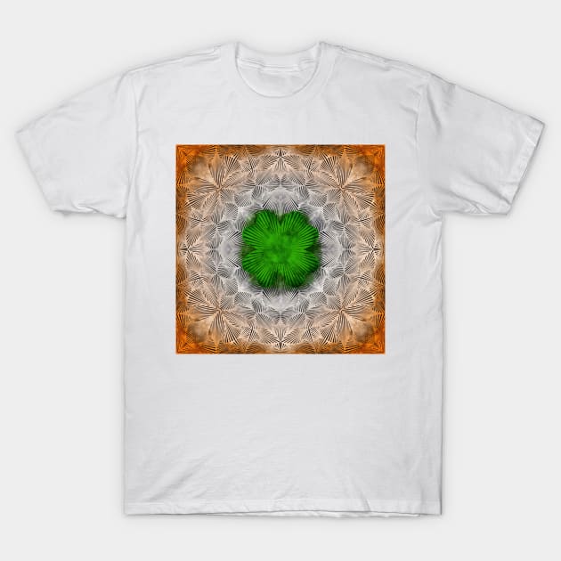 Rustic Shamrock Zentangle T-Shirt by Kcinnik